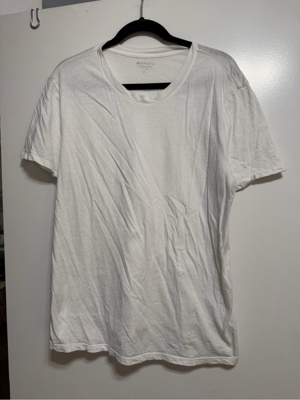 Athleta White Short-Sleeve Crewneck Tee